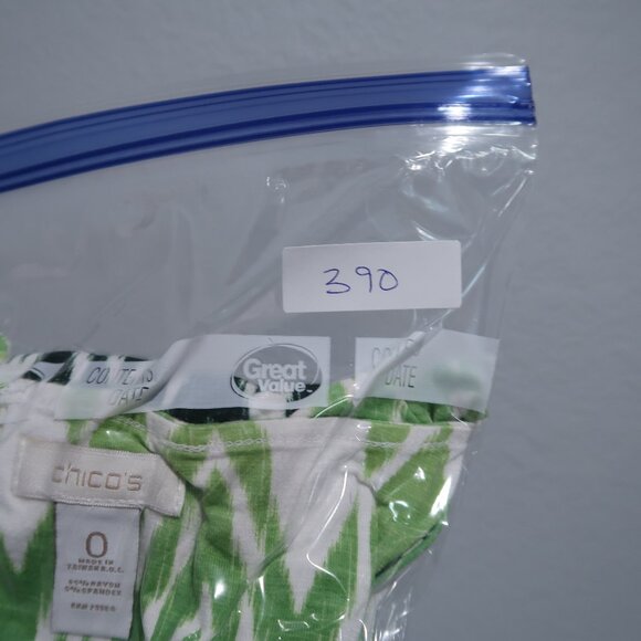 Chicos Womens Easywear Top 3/4 Sleeve Geometric Print Ombre Scoop Neck Shirt 0 - Picture 13 of 13